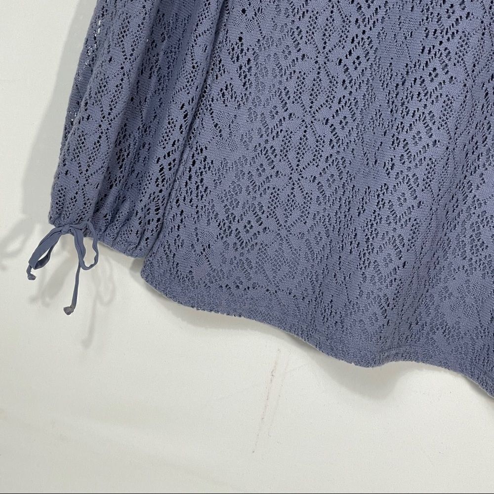 LC Lauren Conrad Blue Long Sleeve Blouse - Picture 3 of 12